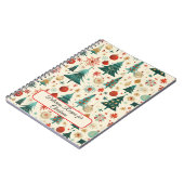 Feestelijke Winter Vakantie Patronen Notitieboek (Linkerzijde)