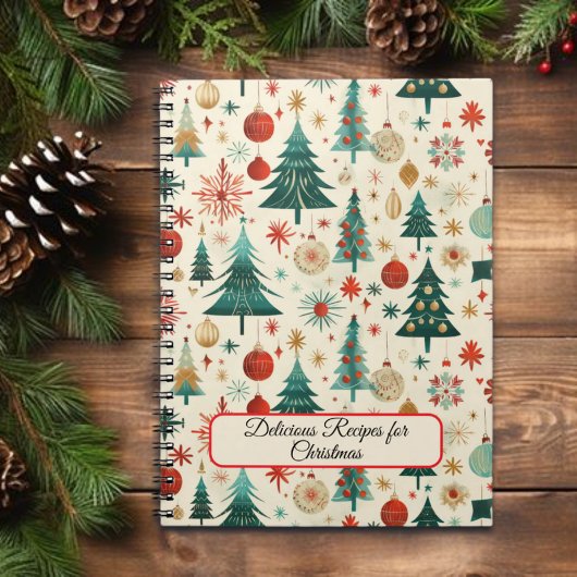 Feestelijke Winter Vakantie Patronen Notitieboek