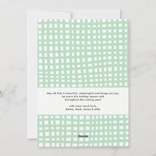 Feestelijke Winter Village Red Merry Christmas 2 F Feestdagenkaart (Achterkant)