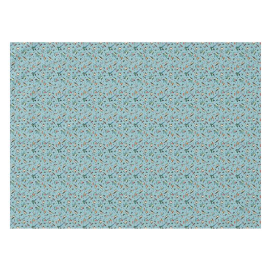 Feestelijke Winter Vogels Kerstpatroon Tafelkleed (Voorkant (Horizontaal))