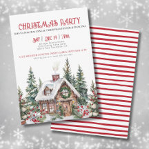 Feestelijke Winter Watercolor Kerstfeest