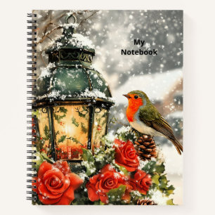 Feestelijke Winter Wonderland Scene Notitieboek