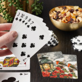 Feestelijke Winter Wonderland Scene Pokerkaarten (Insitu)