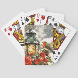 Feestelijke Winter Wonderland Scene Pokerkaarten
