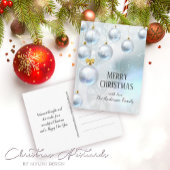 Feestelijke Winter Wonderland Zilveren Ballen Kers Briefkaart