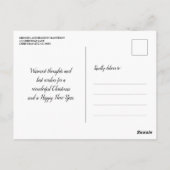 Feestelijke Winter Wonderland Zilveren Ballen Kers Briefkaart (Achterkant)