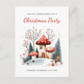 Feestelijke Winter Woodland Kerstfeest Uitnodiging (Voorkant)