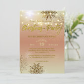 Feestelijke Winter Zakelijk Kerstfeest Uitnodiging (Staand voorkant)