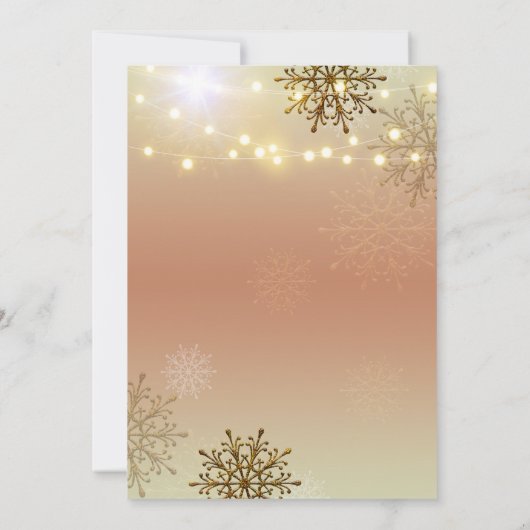 Feestelijke Winter Zakelijk Kerstfeest Uitnodiging (Achterkant)