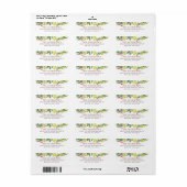 Feestelijke Winterbessen Retouradres Etiket (Full Sheet)