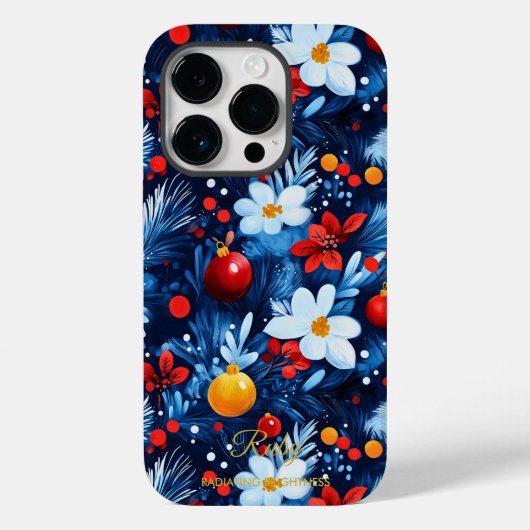 Feestelijke winterbloei – gedurfde en heldere vaka Case-Mate iPhone case (Achterkant)