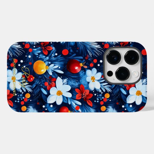 Feestelijke winterbloei – gedurfde en heldere vaka Case-Mate iPhone case (Achterkant (horizontaal))