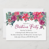 Feestelijke winterbloemen en bessen kerstfeest kaart (Voorkant)