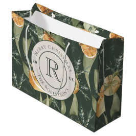Feestelijke winterelegantie: Waterverf monogrammed Groot Cadeauzakje