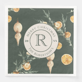 Feestelijke winterelegantie: Waterverf monogrammed Servet