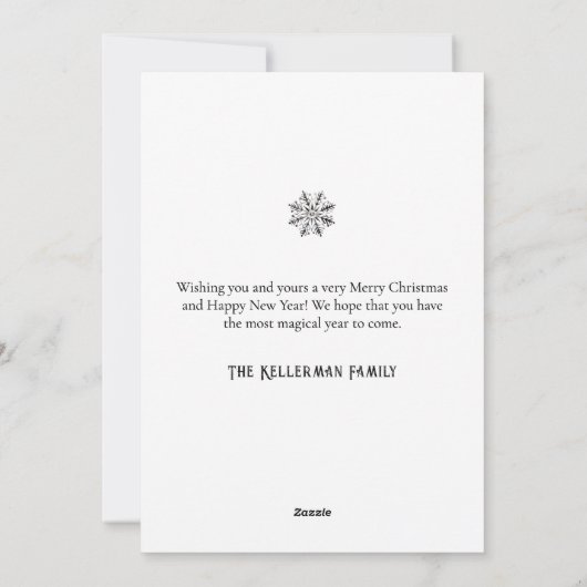 Feestelijke Winterhut Vrolijk Kerstfeest Feestdagenkaart (Achterkant)