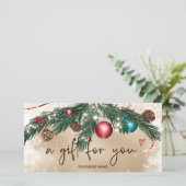 Feestelijke winterkrans logo Gold cadeaubon (Staand voorkant)