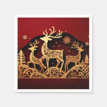 Feestelijke Winterrendieren – Versierd Woud