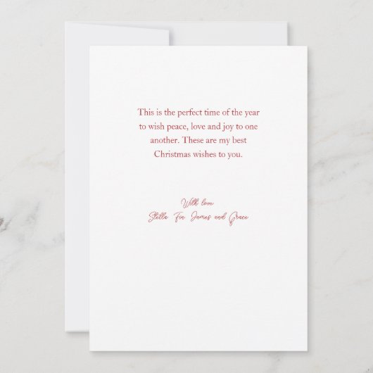 Feestelijke winterscène vrolijkste kerst feestdagenkaart (Achterkant)