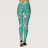 Feestelijke wintervakantie Regenboog Eenhoorn Kers Leggings (Achterkant)