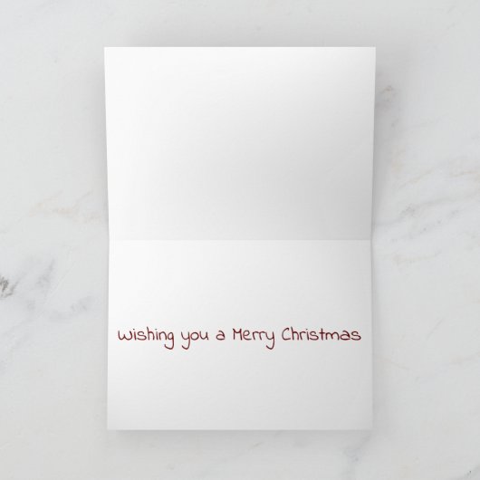 Feestelijke Witte Bomen Kerst Ornament Rood Kaart (Binnen)