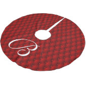 Feestelijke witte Initiaal letter rode faux bekled Kerstboom Rok (Gekanteld)