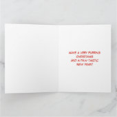 Feestelijke witte kitten in een Santa Hat Kaart (Binnen)