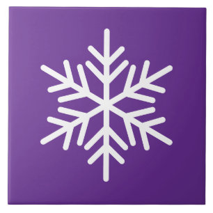 Feestelijke witte Noordse sneeuwvlok op Royal Paar Tegeltje