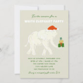 Feestelijke Witte Olifant Feest geïllustreerd Kaart (Voorkant)