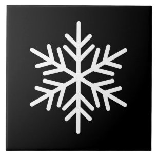 Feestelijke witte Scandinavische sneeuwvlok op mod Tegeltje