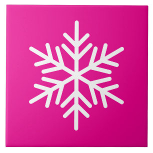 Feestelijke witte Scandinavische sneeuwvlok op pep Tegeltje