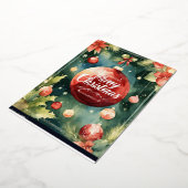 Feestelijke wonderen Premium Wenskaarten Folie Feestdagenkaart (Gedraaid)