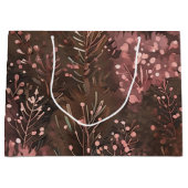 Feestelijke Woodland Pine & Berries Soft Pinks Pat Groot Cadeauzakje (Voorkant)