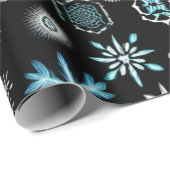 Feestelijke Wrap Wonderland 'Blauwe Sneeuwvlokken Cadeaupapier (Rol Hoek)