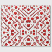 Feestelijke Wrap Wonderland 'Candy Canes & Lollipo Cadeaupapier (Vlak)