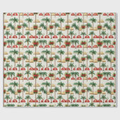 Feestelijke Wrap Wonderland 'Desert Palm Christmas Cadeaupapier (Vlak)