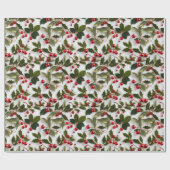 Feestelijke Wrap Wonderland 'Holly Berries' Wrappi Cadeaupapier (Vlak)