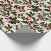 Feestelijke Wrap Wonderland 'Holly Berries' Wrappi Cadeaupapier (Hoek)