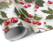 Feestelijke Wrap Wonderland 'Holly Berries' Wrappi Cadeaupapier (Rol Hoek)