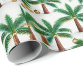 Feestelijke Wrap Wonderland 'Kerstpalmen' Cadeaupapier (Rol Hoek)
