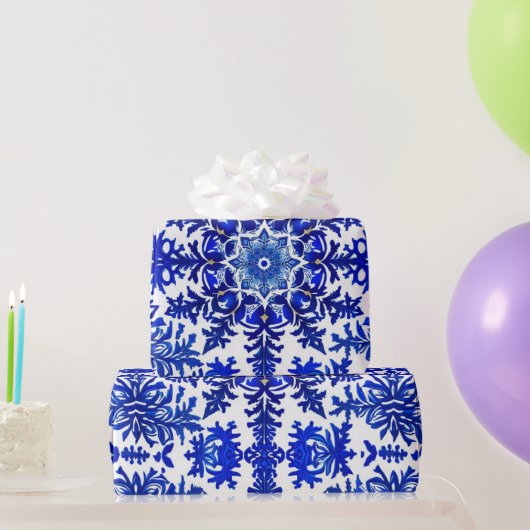 Feestelijke Wrap Wonderland 'Royal Blue' Cadeaupapier (Feestgeschenken)