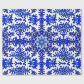 Feestelijke Wrap Wonderland 'Royal Blue' Cadeaupapier (Vlak)