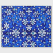 Feestelijke Wrap Wonderland 'Sneeuwvlokken op Roya Cadeaupapier (Vlak)