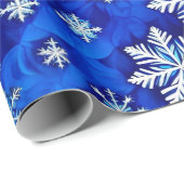 Feestelijke Wrap Wonderland 'Sneeuwvlokken op Roya Cadeaupapier (Rol Hoek)