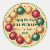 Feestelijke Xmas Gepersonaliseerde Custom Labels V (Voorkant)