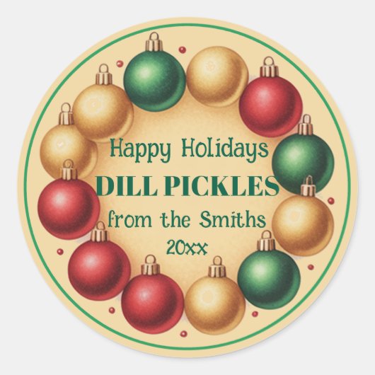 Feestelijke Xmas Gepersonaliseerde Custom Labels V (Voorkant)