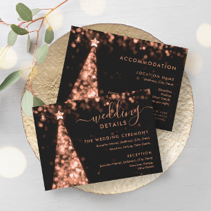 Feestelijke Xmas Tree Roos Gold Wedding Details Ka Kaart