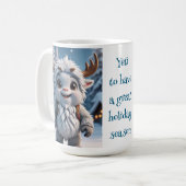 Feestelijke Yeti Koffiemok (Voorkant links)