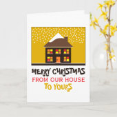 feestelijke zaal, kerstgroet kaart (Gele Bloem)