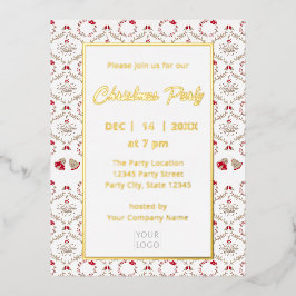 Feestelijke Zakelijke Kerstfeest Uitnodiging | FOL